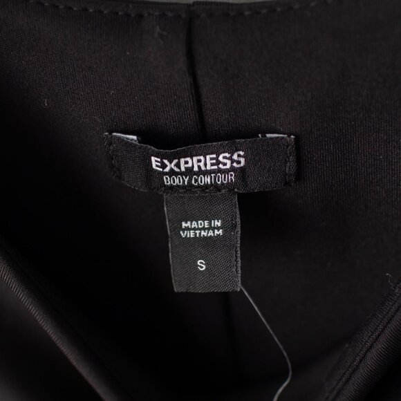 NEW Express Women’s Small Body Contour Black Scoop Neck Mini Dress - Picture 2 of 6